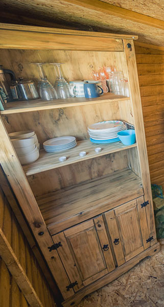 Wooden Kitchenette Cupboard